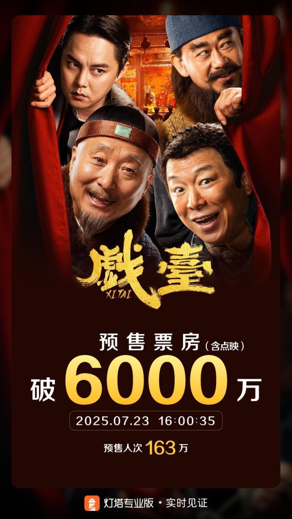 中鼎策略 电影《戏台》点映及预售总票房破6000万