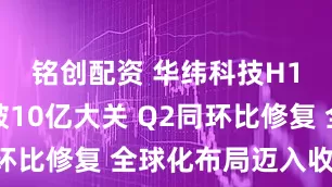 铭创配资 华纬科技H1营收首破10亿大关 Q2同环比修复 全球化布局迈入收获期